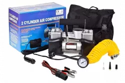 Автомобильный компрессор 12V Air Compressor 628-4x4 - 85л/мин, 150Вт, 200 PSI, двухпоршневой, с сумкой thumbnail