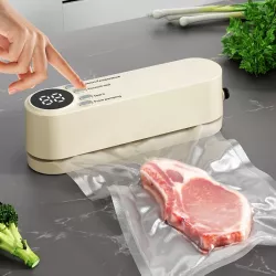 Мини вакуумный упаковщик с аккумулятором 1200 мАч - 3 режима нагрева, 60 кПа, портативный дизайн thumbnail