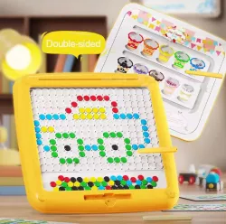 Магнитная мозаика с доской 26x26 см - стилус, 10 карт в комплекте, для детей от 3 лет thumbnail
