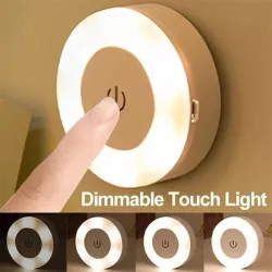 LED ночник с сенсорным управлением - USB зарядка, 400 мАч, белый, компактный thumbnail