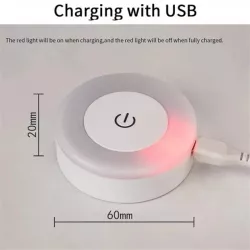 LED ночник с сенсорным управлением - USB зарядка, 400 мАч, белый, компактный thumbnail
