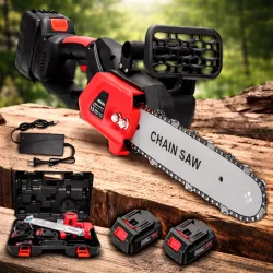 Аккумуляторная цепная пила Electric SAW - 16 дюймов, 36V, 2 аккумулятора 6.0 Ah, в кейсе, бесключевая регулировка thumbnail