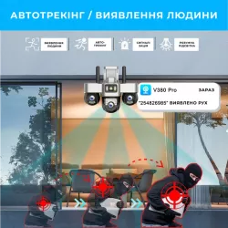 Уличная Wi-Fi IP-камера SC28 V380 PRO - 15MP, 3 объектива, PTZ-управление, ночное видение, IP66 защита thumbnail