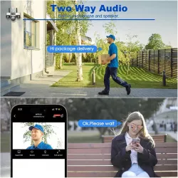 Уличная 4G IP-камера SC28 V380 PRO - 15MP, 3 объектива, PTZ, ночное видение, двусторонняя аудиосвязь, IP66 thumbnail