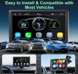 Беспроводной автомобильный экран CarPlay - 7-дюймовый сенсорный HD-экран, поддержка Apple CarPlay и Android Auto, Bluetooth 5.1, FM и AUX, голосовое управление thumbnail
