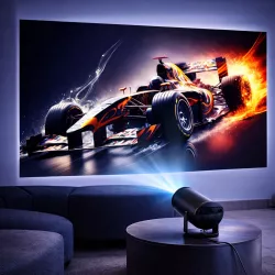 Смарт проектор PR80 4K Ultra HD с WIFI - LED 120 люмен, HDMI, USB, тихая работа, итальянский дизайн thumbnail