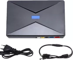 Мини-ИБП Andowl Q-UP900X1 - 10000 mAh, 3 DC выхода, USB-порт, защита от КЗ и перегрузки thumbnail