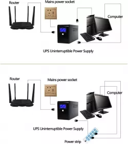 Мини-ИБП Andowl Q-UP900X1 - 10000 mAh, 3 DC выхода, USB-порт, защита от КЗ и перегрузки thumbnail