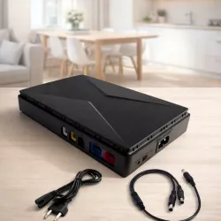 Мини-ИБП Andowl Q-UP900X1 - 10000 mAh, 3 DC выхода, USB-порт, защита от КЗ и перегрузки thumbnail