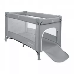 Складная детская кроватка-манеж Moby-System Happy Traveller Basic - с матрасом, колесиками, боковым входом, 126 x 66 см thumbnail