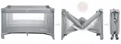 Складная детская кроватка-манеж Moby-System Happy Traveller Basic - с матрасом, колесиками, боковым входом, 126 x 66 см thumbnail