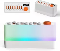 Умная колонка 3в1 с RGB-подсветкой и ночником - 8 звуков природы, Bluetooth, таймер, аккумулято thumbnail