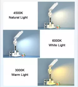 Аккумуляторная LED лампа 3в1 с вентилятором - 3200мАч, сенсорное управление, USB-дисплей, органайзе thumbnail