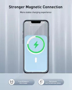 Магнітний повербанк MagSafe 10000mAh - 22,5W, Type-C порт, бездротова зарядка, захист від перегріву thumbnail