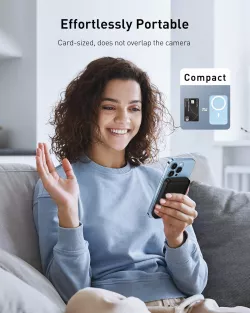 Магнітний повербанк MagSafe 10000mAh - 22,5W, Type-C порт, бездротова зарядка, захист від перегріву thumbnail