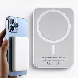 Магнітний повербанк MagSafe 10000mAh - 22,5W, Type-C порт, бездротова зарядка, захист від перегріву thumbnail