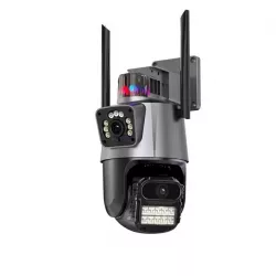 Уличная 4G камера видеонаблюдения 8MP с двумя объективами - Поворотная, Zoom, IP66, Ночное видение thumbnail