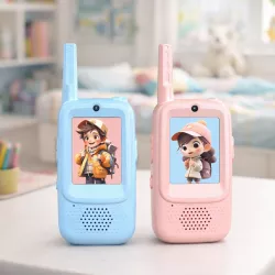 Детская видеорация Video Walkie Talkie - 2 шт, HD-камера, 300 м, USB Type-C, цветной экран thumbnail