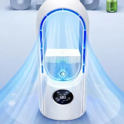 Безлопастный вентилятор Air Multiplier с LED-подсветкой и увлажнителем - 6 скоростей, таймер, USB-питание thumbnail