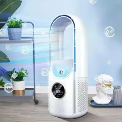 Безлопастный вентилятор Air Multiplier с LED-подсветкой и увлажнителем - 6 скоростей, таймер, USB-питание thumbnail