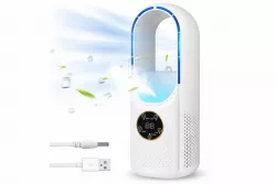 Безлопастный вентилятор Air Multiplier с LED-подсветкой и увлажнителем - 6 скоростей, таймер, USB-питание thumbnail