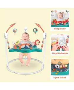 Детский игровой центр Fisher-Price Jumperoo - Подсветка и звуки, 360° вращение, регулируемая высота, съемный тукан thumbnail