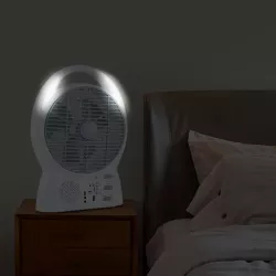 Портативный вентилятор Solar с USB и Bluetooth: MP3, FM-радио, LED-подсветка, 2 скорости, 5500 мАч аккумулято thumbnail