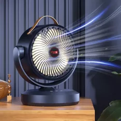 Аккумуляторный мини-вентилятор Mini Fan - 3 скорости, LED-подсветка, USB-зарядка, 8 часов работы thumbnail
