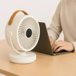Аккумуляторный мини-вентилятор Mini Fan - 3 скорости, LED-подсветка, USB-зарядка, 8 часов работы thumbnail