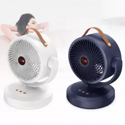 Аккумуляторный мини-вентилятор Mini Fan - 3 скорости, LED-подсветка, USB-зарядка, 8 часов работы thumbnail