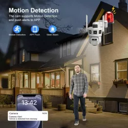 Wi-Fi камера видеонаблюдения SD 39 - 2 линзы, 1080p, 360-градусный обзор, приложение V380pro thumbnail