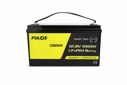 Аккумулятор FULOS LiFePO4 12.8V 100Ah - Smart BMS, 4000 циклов, 1280Wh, для солнечных электростанций и резервного питания thumbnail