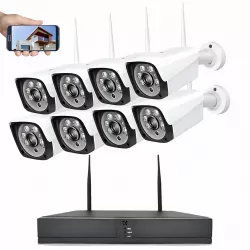 Комплект видеонаблюдения Wi-Fi DVR KIT-6678 - 8 камер, 1080P, IP67 защита, ночная съемка thumbnail