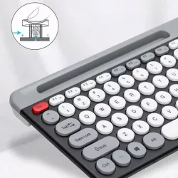 Беспроводной комплект клавиатура и мышь ZYG 806 - двухрежимное подключение (2,4 ГГц/Bluetooth), встроенный аккумулятор 300 мАч, слот для планшета thumbnail