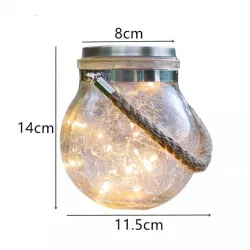 Садовый LED фонарь на солнечной батарее - Хрустальный стеклянный шар, IP65, до 8 часов работы thumbnail