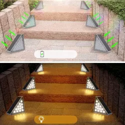 Светильник для лестницы на солнечной батарее - 13 LED, теплый белый, IP65, комплект из 6 thumbnail