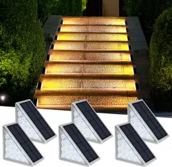 Светильник для лестницы на солнечной батарее - 13 LED, теплый белый, IP65, комплект из 6 thumbnail