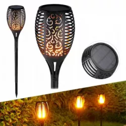 Садовый фонарь Solar Flame на солнечной батарее - эффект пламени, водонепроницаемый IP65, 12 LED, комплект 2 шт thumbnail