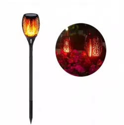 Садовый фонарь Solar Flame на солнечной батарее - эффект пламени, водонепроницаемый IP65, 12 LED, комплект 2 шт thumbnail