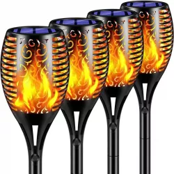 Садовый фонарь Solar Flame на солнечной батарее - эффект пламени, водонепроницаемый IP65, 12 LED, комплект 2 шт thumbnail