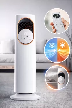 Напольный кондиционер-обогреватель 3в1 DOMOTEC MS-1630 - 3000 Вт, охлаждение и увлажнение, автооборот, пульт управления thumbnail