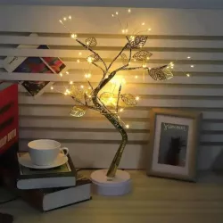Настольный светильник Бонсай 72 LED - теплый свет, сенсорное управление, USB и батарейки thumbnail