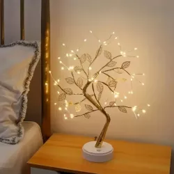Настольный светильник Бонсай 72 LED - теплый свет, сенсорное управление, USB и батарейки thumbnail