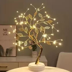 Настольный светильник Бонсай 72 LED - теплый свет, сенсорное управление, USB и батарейки thumbnail