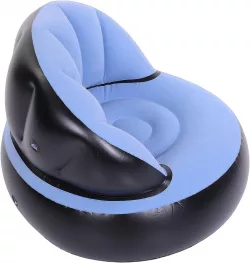 Надувное кресло Air Sofa - Велюровое, ПВХ, 80x80x67 см, Голубой thumbnail