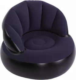 Надувное кресло AIR SOFA велюровое - 80x80x67 см, утолщенная конструкция, крепкий ПВХ, для дома и улицы thumbnail