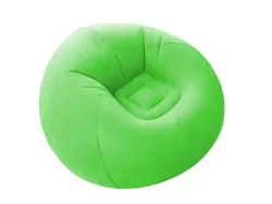 Надувное кресло-пуф Inflatable Sofa - 110x110x85 см, флокированный ПВХ, до 150 кг, зеленый thumbnail