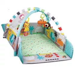 Детский игровой коврик LEAN Toys 5в1 с подушкой и шариками - для развития моторики и координации thumbnail