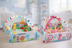 Детский игровой коврик LEAN Toys 5в1 с подушкой и шариками - для развития моторики и координации thumbnail