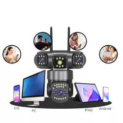 Уличная поворотная камера 4G SO-14 - SIM-карта, ночное видение, датчик движения, двусторонняя связь thumbnail